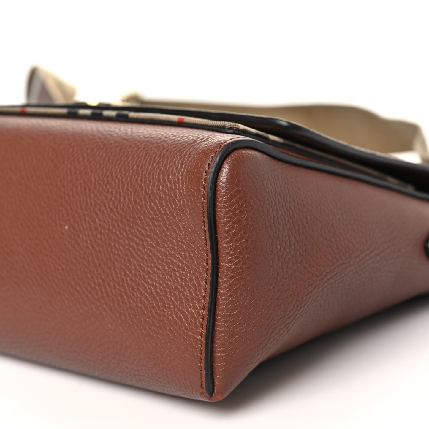 Calfskin Vintage Check Note Crossbody Bag Tan