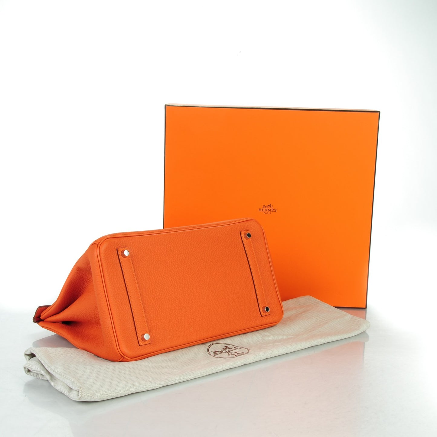 Togo Horseshoe Birkin 35 Orange Rouge Casaque