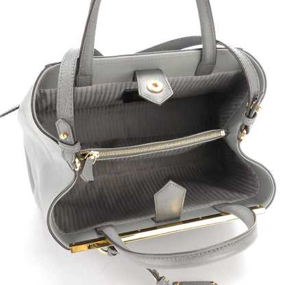Fendi Vitello Elite Petite 2Jours Tote Grigio Grigio Chiaro 5 of 8