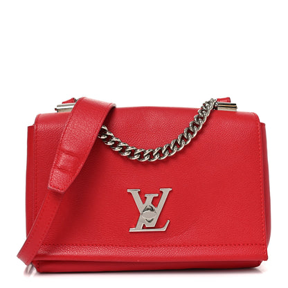 Louis Vuitton Calfskin Lockme II Chain Bag BB Rubis 1 of 9