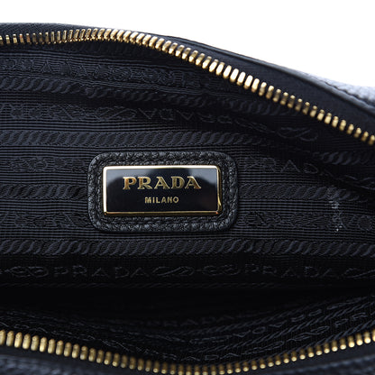 Prada Vitello Daino Medium Double Zip Shoulder Bag Black 6 of 10