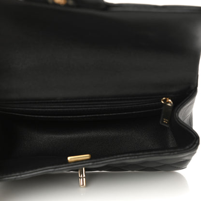 Chanel Lambskin Quilted Mini Top Handle Rectangular Flap Black 5 of 11