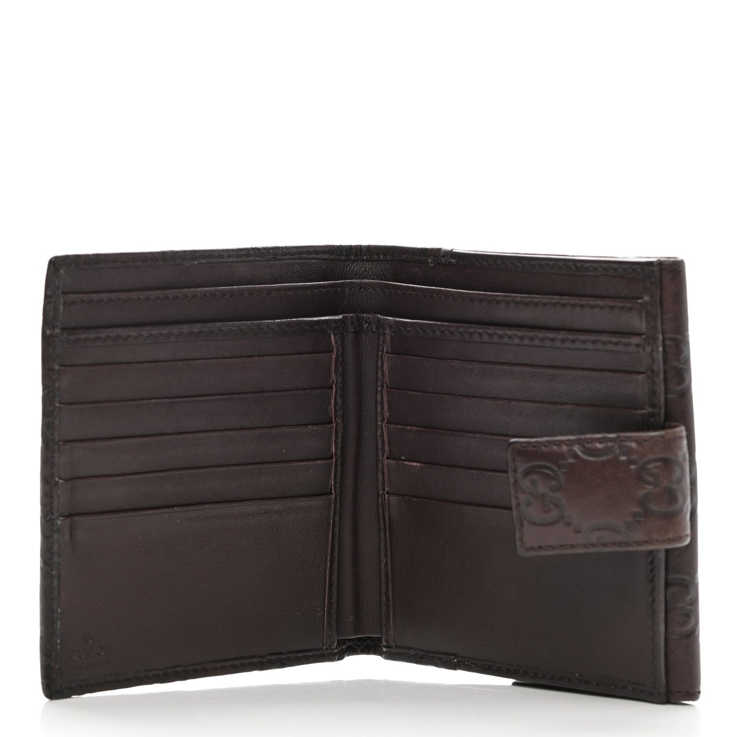 Gucci Guccissima Princy French Flap Wallet Chocolate Brown 6 of 9