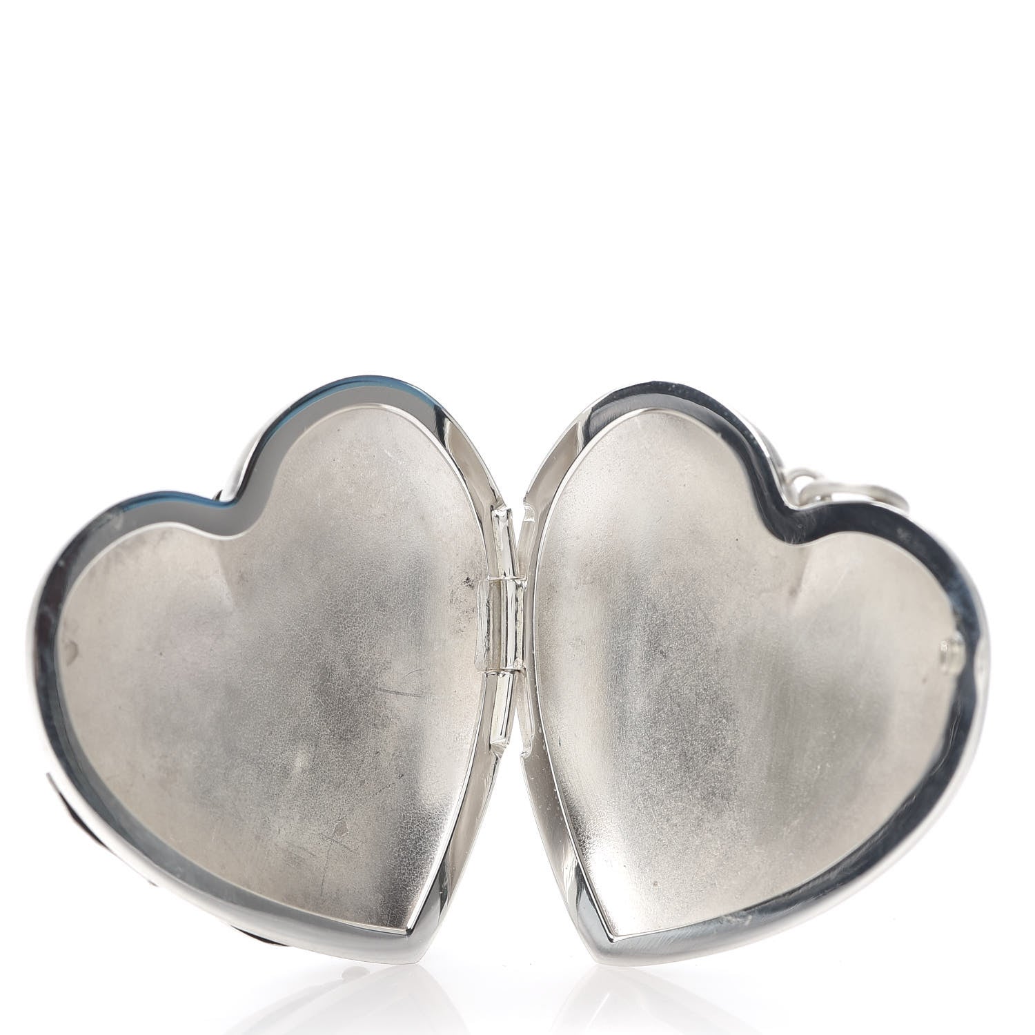 Tiffany Sterling Silver Large Ziegfeld Daisy Heart Locket Pendant 3 of 4