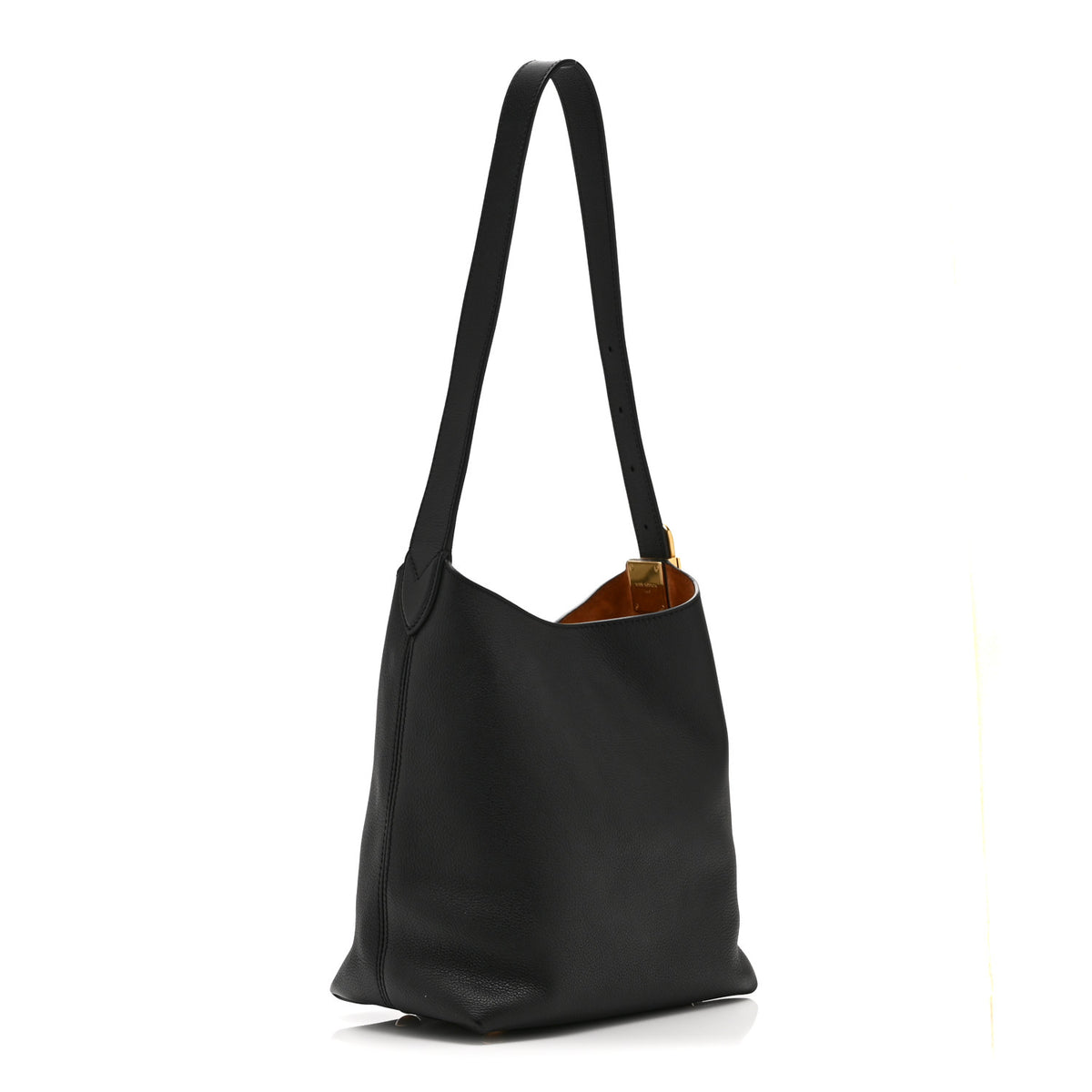 Grained Calfskin Low Key Hobo PM Black