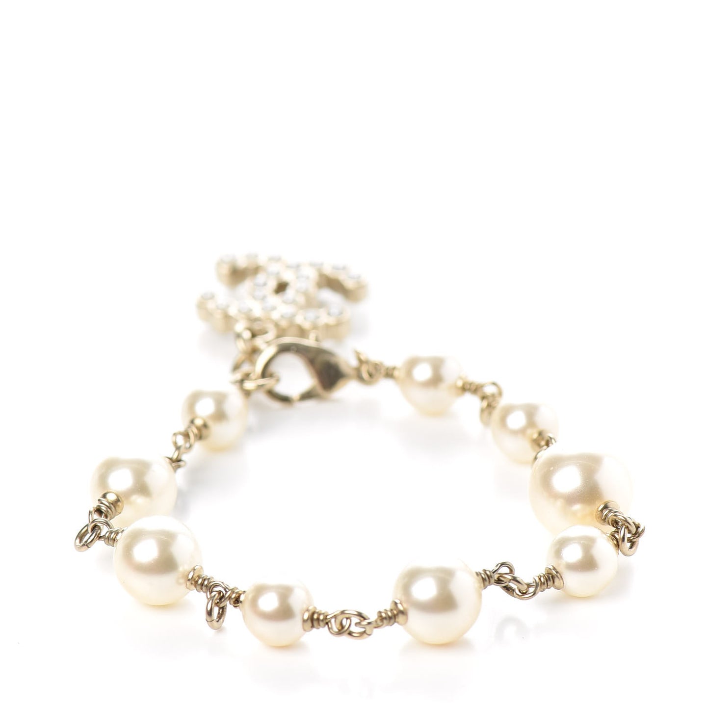 Pearl CC Bracelet Gold