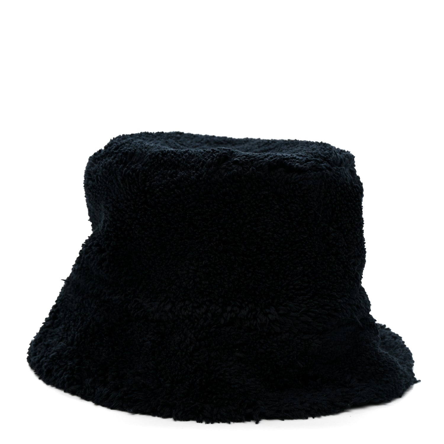 Prada Terry Cloth Logo Embroidered Womens Bucket Hat M Black White 6 of 8