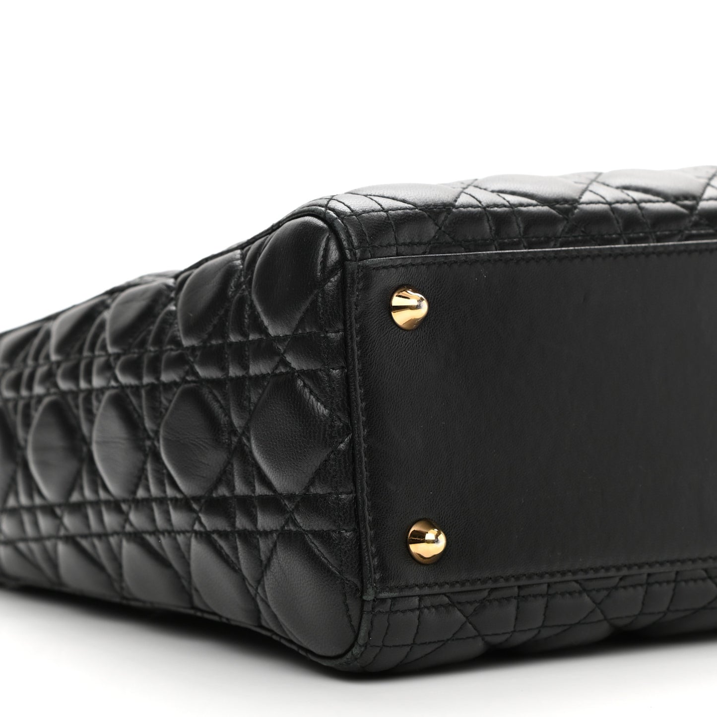 Lambskin Cannage Large Lady Dior Black