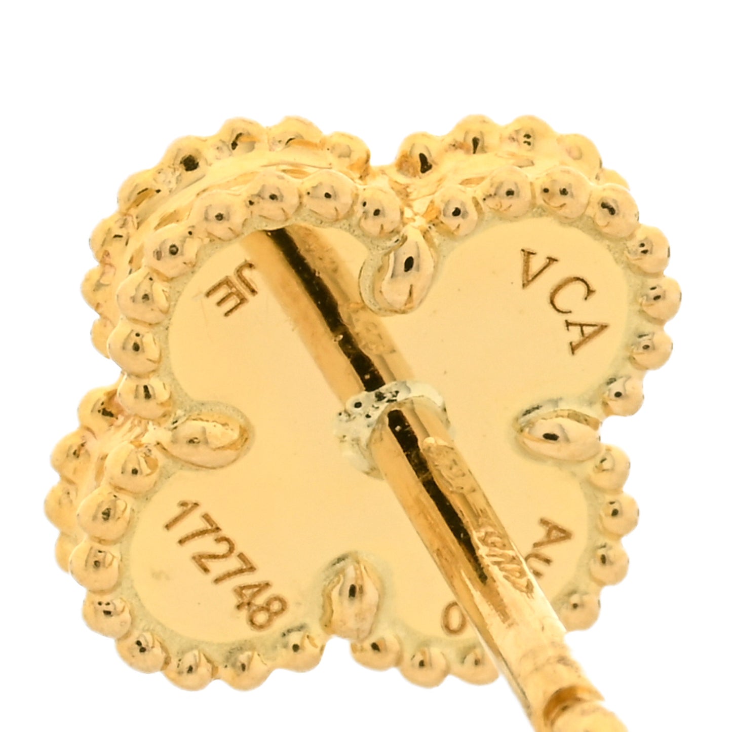 18K Yellow Gold Mother of Pearl Sweet Alhambra Earrings