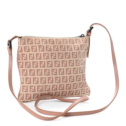Fendi Zucchino Vitello Crossbody Beige Bruciato Bois de Rose 3 of 9