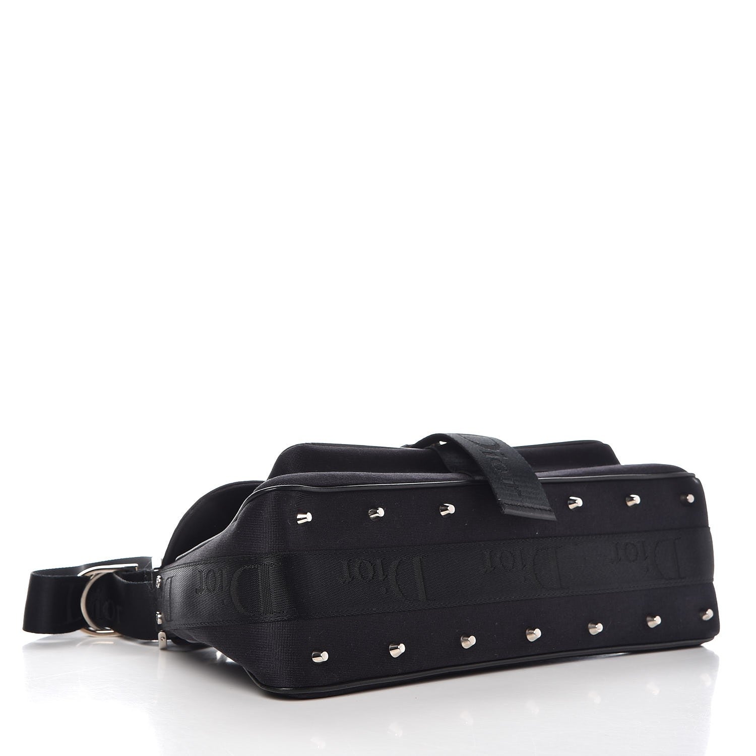 Christian Dior Silk Jersey Crystal Hardcore Clutch Black 4 of 7