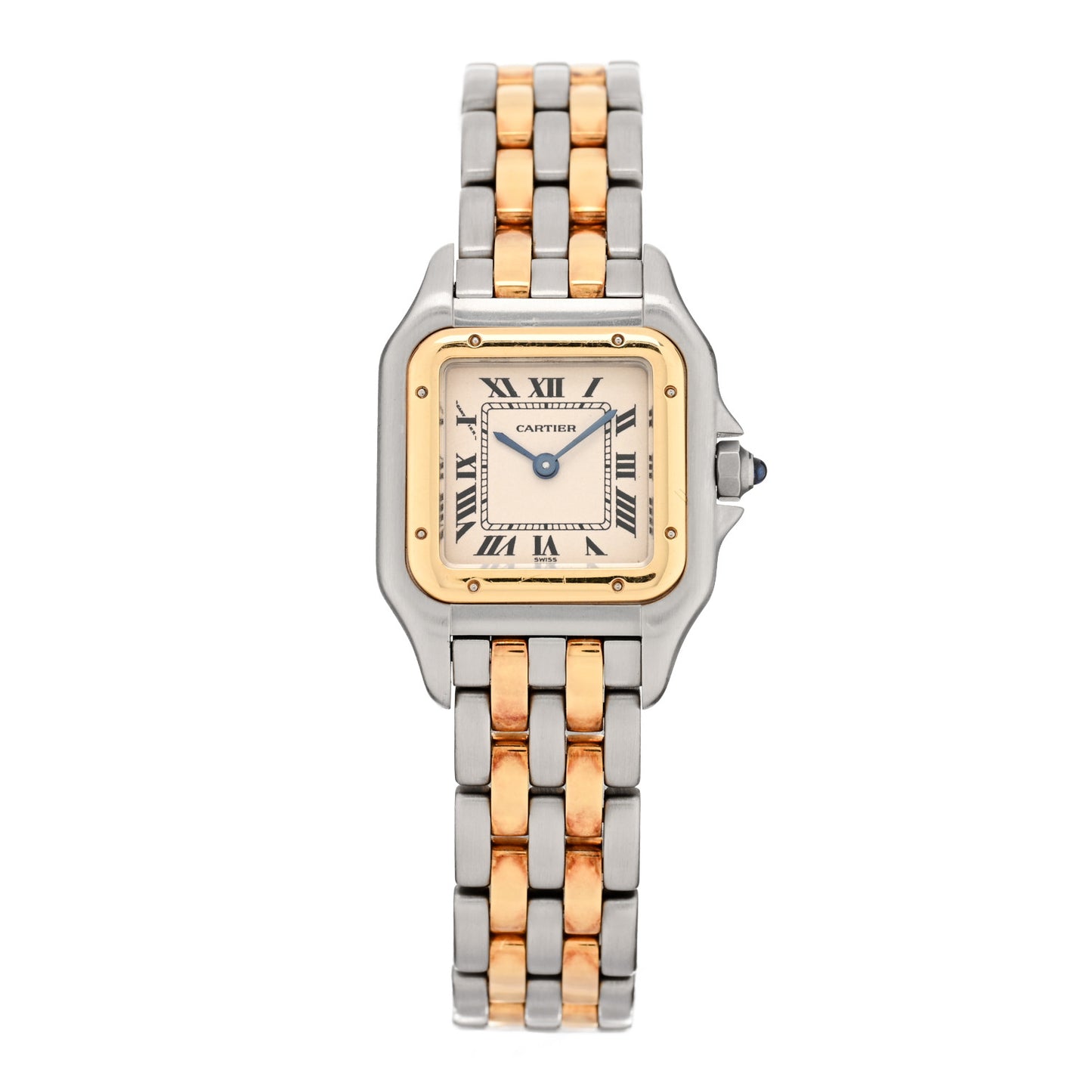 Stainless Steel 18K Yellow Gold 22mm Panthere Quartz Watch