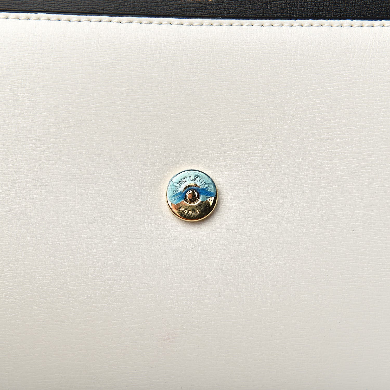 Saint Laurent Calfskin Bi-Color Medium Monogram Sunset Black Pearl White 11 of 13