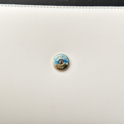 Saint Laurent Calfskin Bi-Color Medium Monogram Sunset Black Pearl White 11 of 13