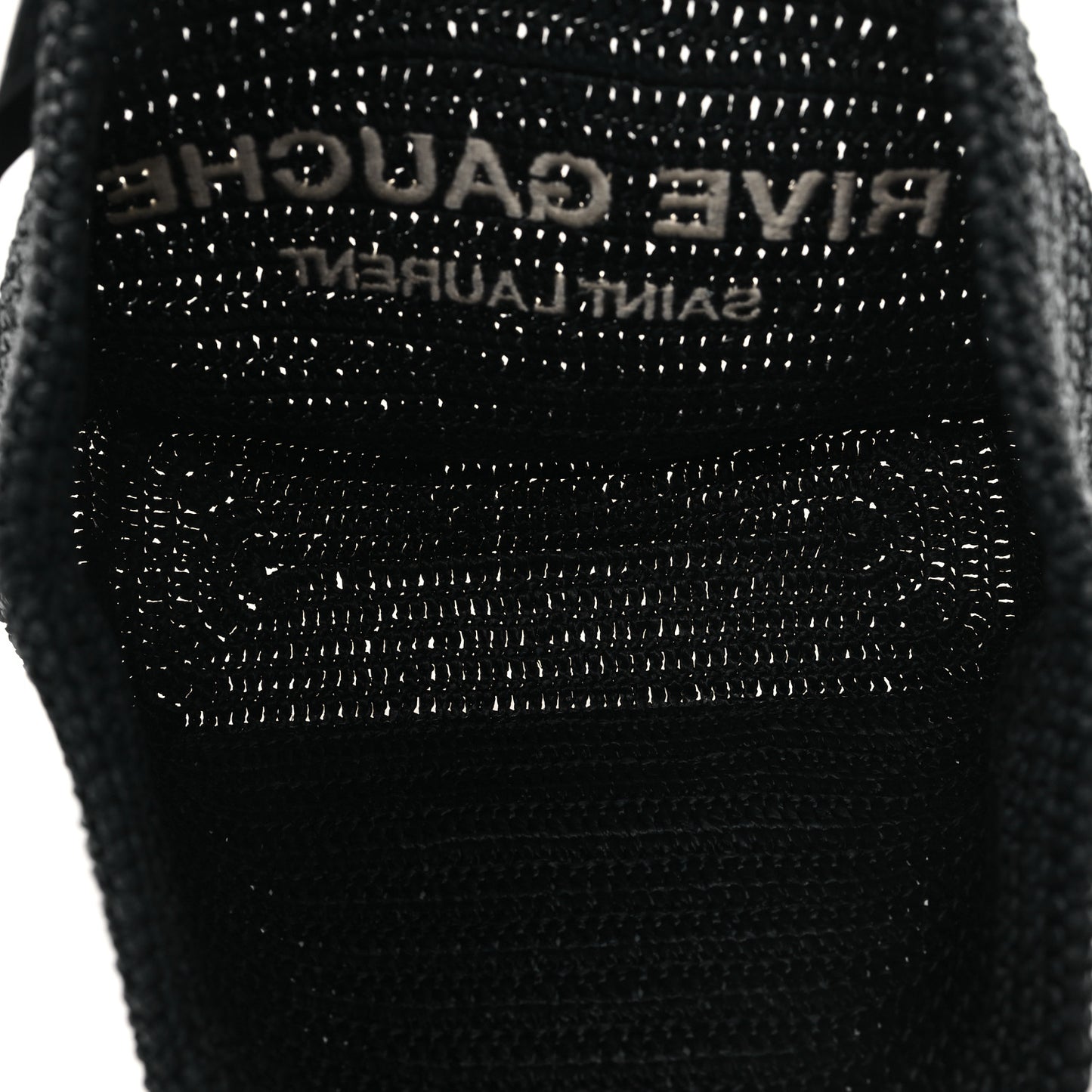 Raffia Rive Gauche Tote Black