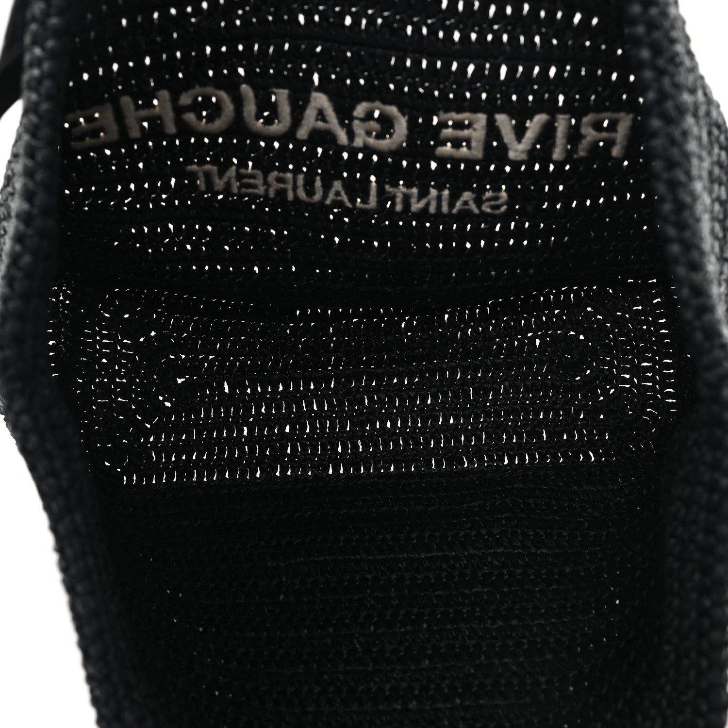 Saint Laurent Raffia Rive Gauche Tote Black 5 of 11