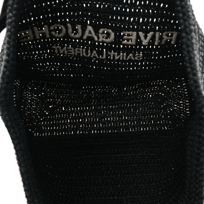 Saint Laurent Raffia Rive Gauche Tote Black 5 of 11