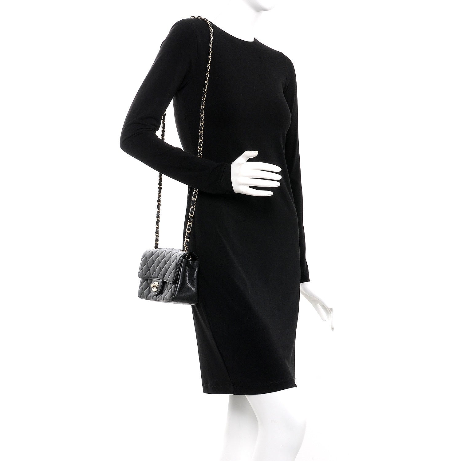 Chanel Caviar Quilted Mini Rectangular Flap Black 2 of 8