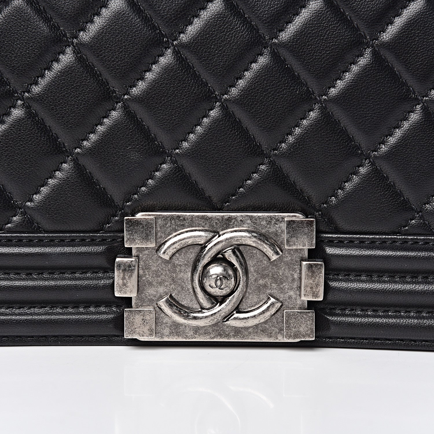 Chanel Lambskin Quilted Medium Boy Flap Black 11 of 11