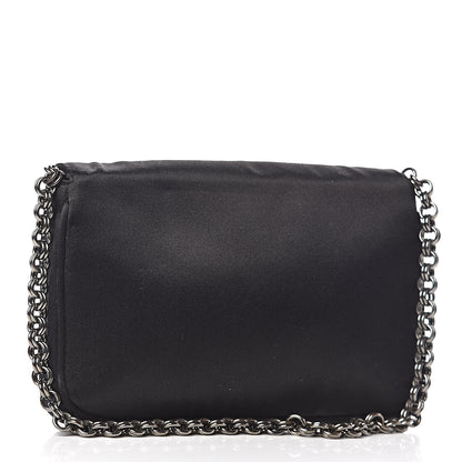 Prada Satin Crystal Clutch Black 3 of 12