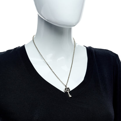 Gucci Sterling Silver Double G Key Pendant Necklace 2 of 5