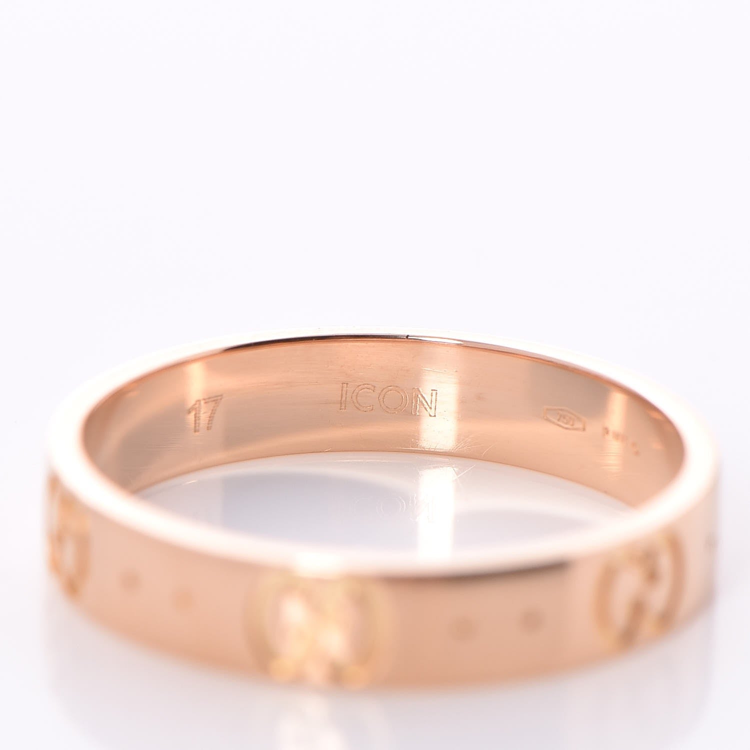 Gucci 18K Rose Gold 4mm Icon Band Ring 59.5 9 5 of 8
