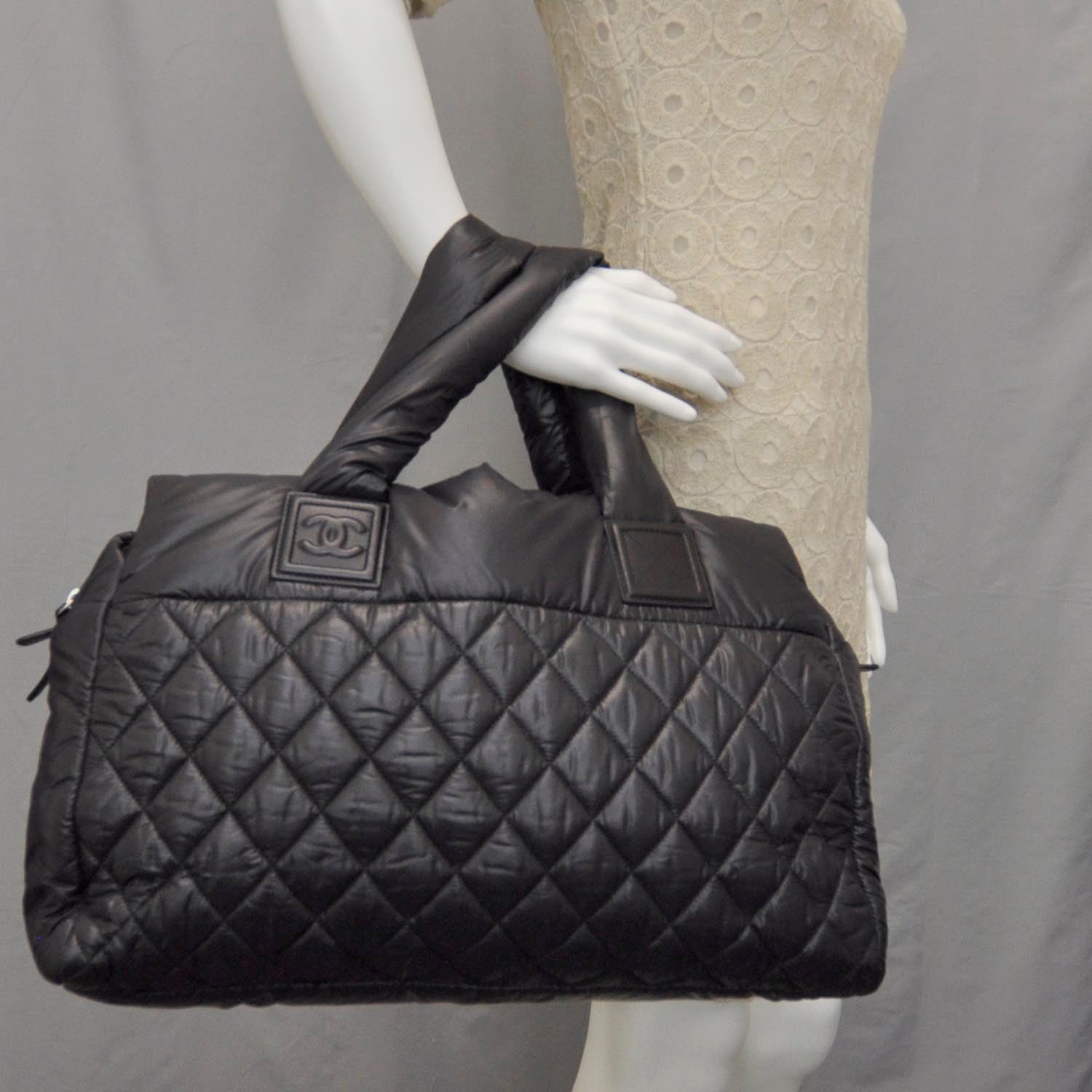 Chanel Nylon Coco Cocoon Zipped Tote Black 2 of 8