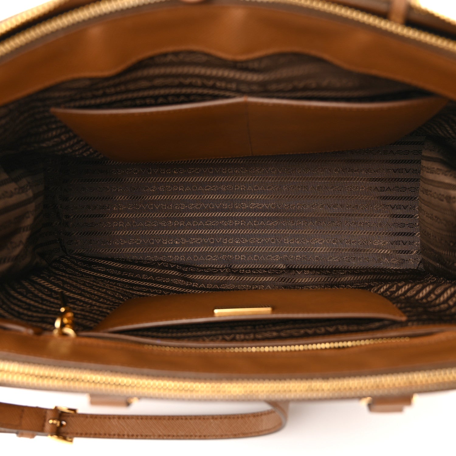 Prada Saffiano Large Galleria Double Zip Tote Cannella 5 of 21