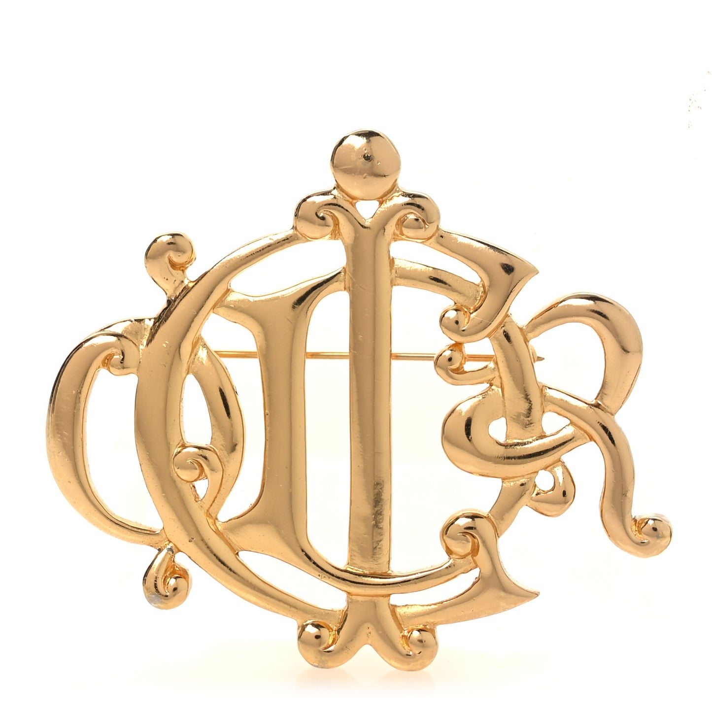 Monogram Brooch Gold