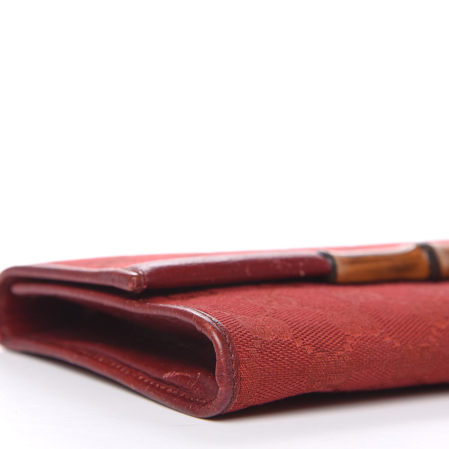 Monogram Bamboo Bar Clutch Red