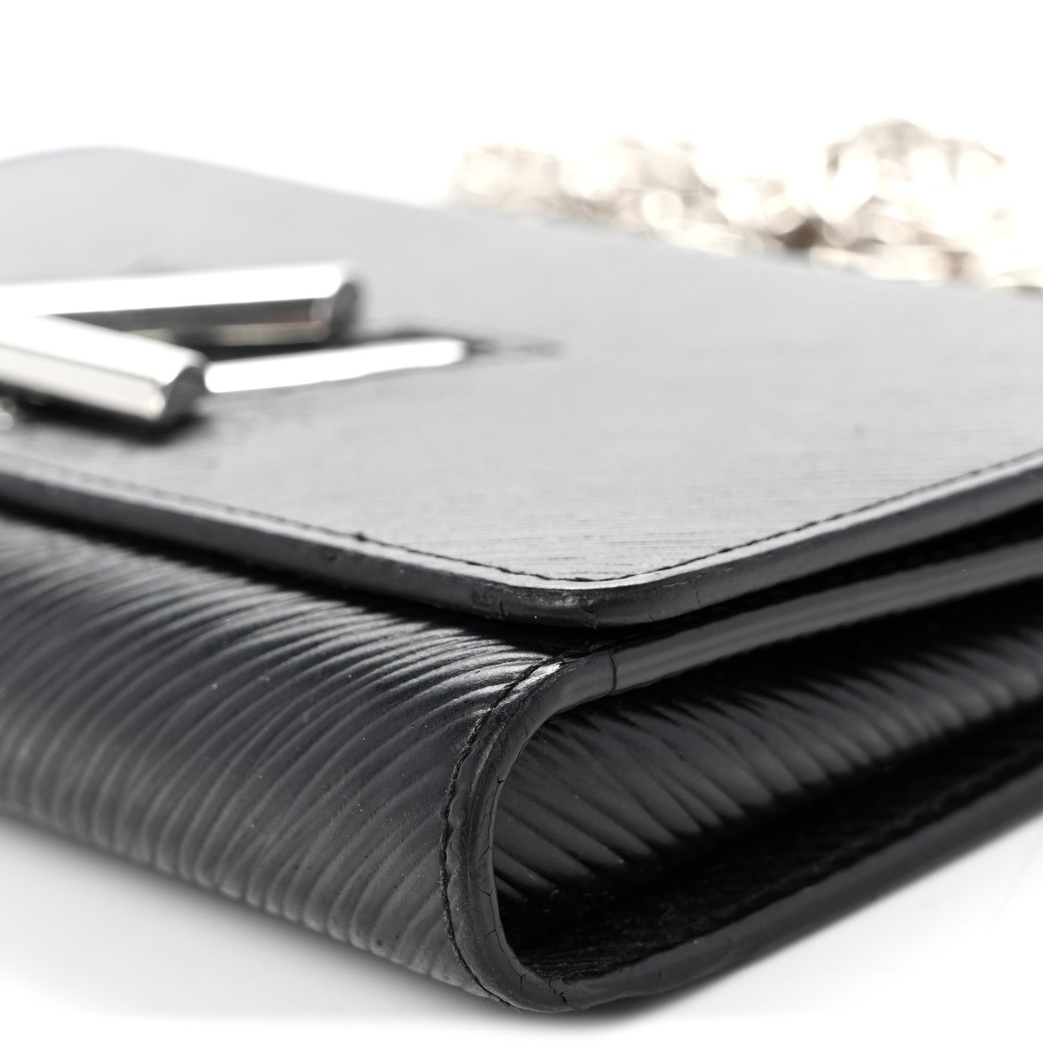 Louis Vuitton Epi Twist Chain Wallet Black 9 of 10