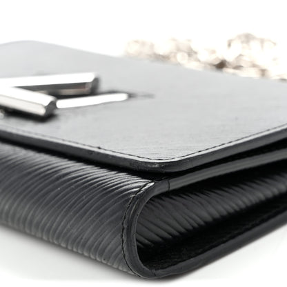 Louis Vuitton Epi Twist Chain Wallet Black 9 of 10