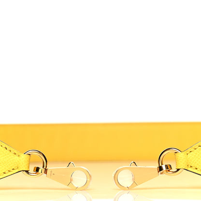 Hermes Epsom 40mm Hexagone Tressage Shoulder Strap Rouge H Jaune de Naples Gold 3 of 6