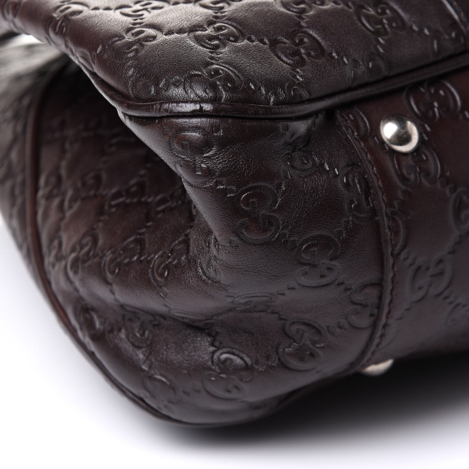Gucci Guccissima Large GG Twins Tote Dark Brown 8 of 10