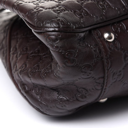 Gucci Guccissima Large GG Twins Tote Dark Brown 8 of 10