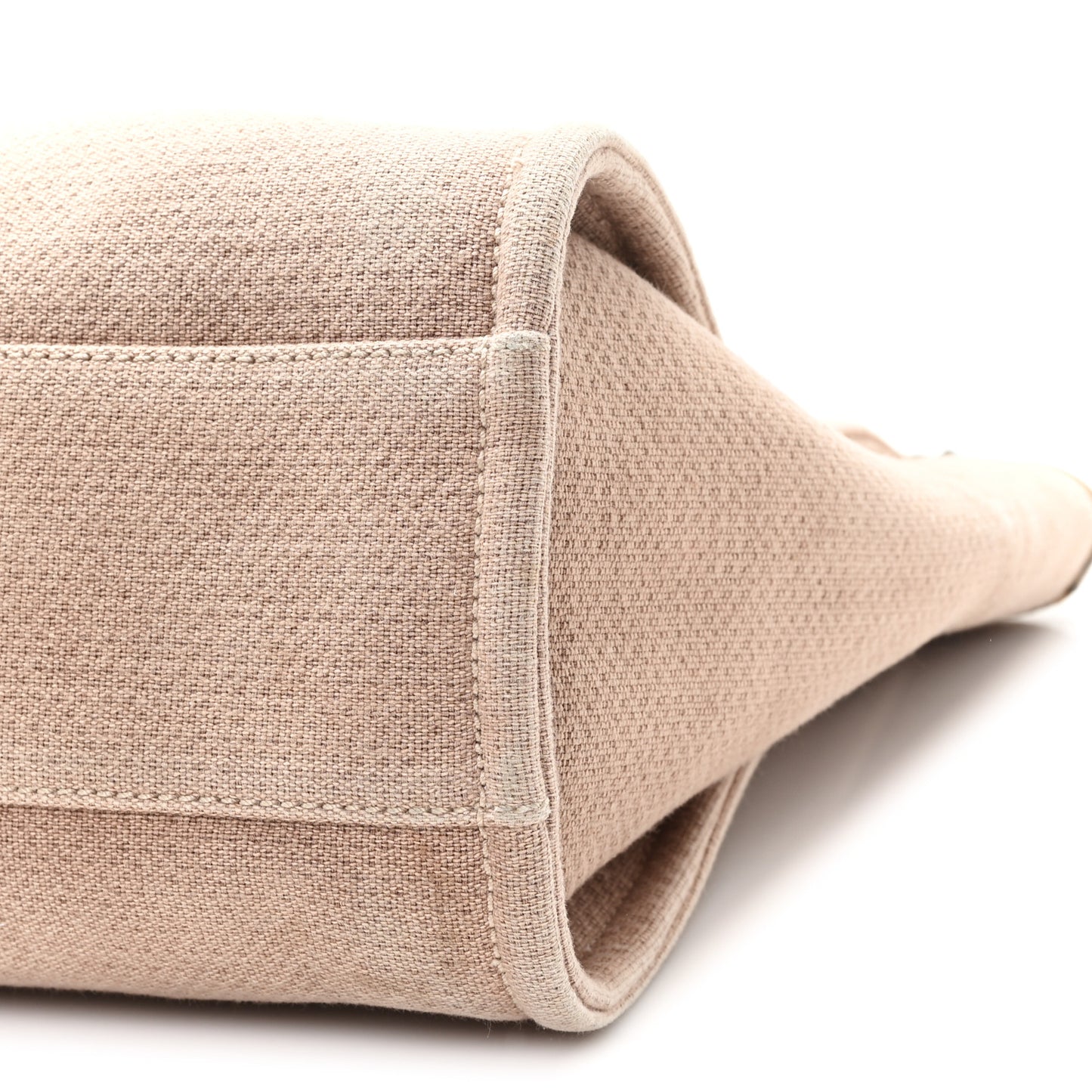 Mixed Fibers Small Deauville Tote Beige
