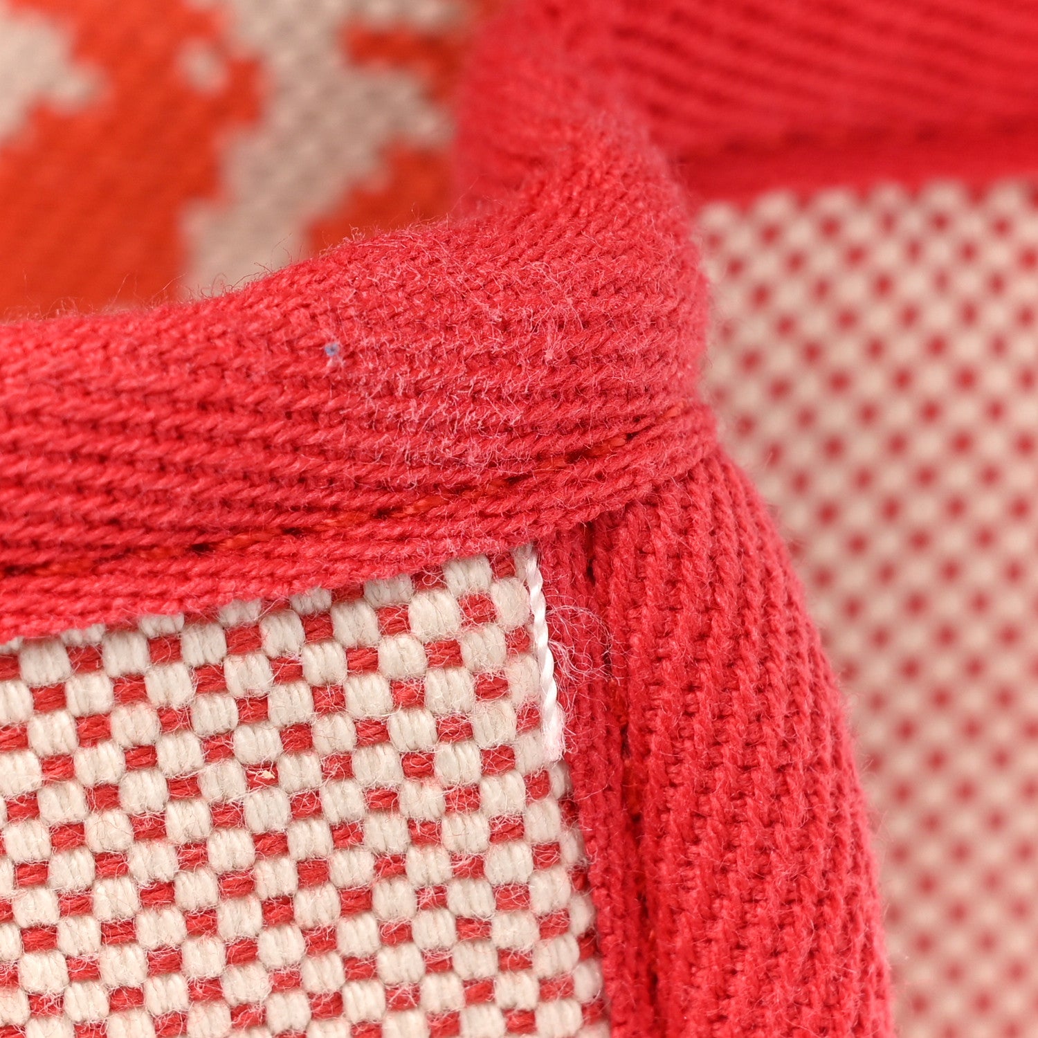 Hermes Toile Canvas Barenia Childrens Animaux Pixel Backpack Red White Orange 10 of 11