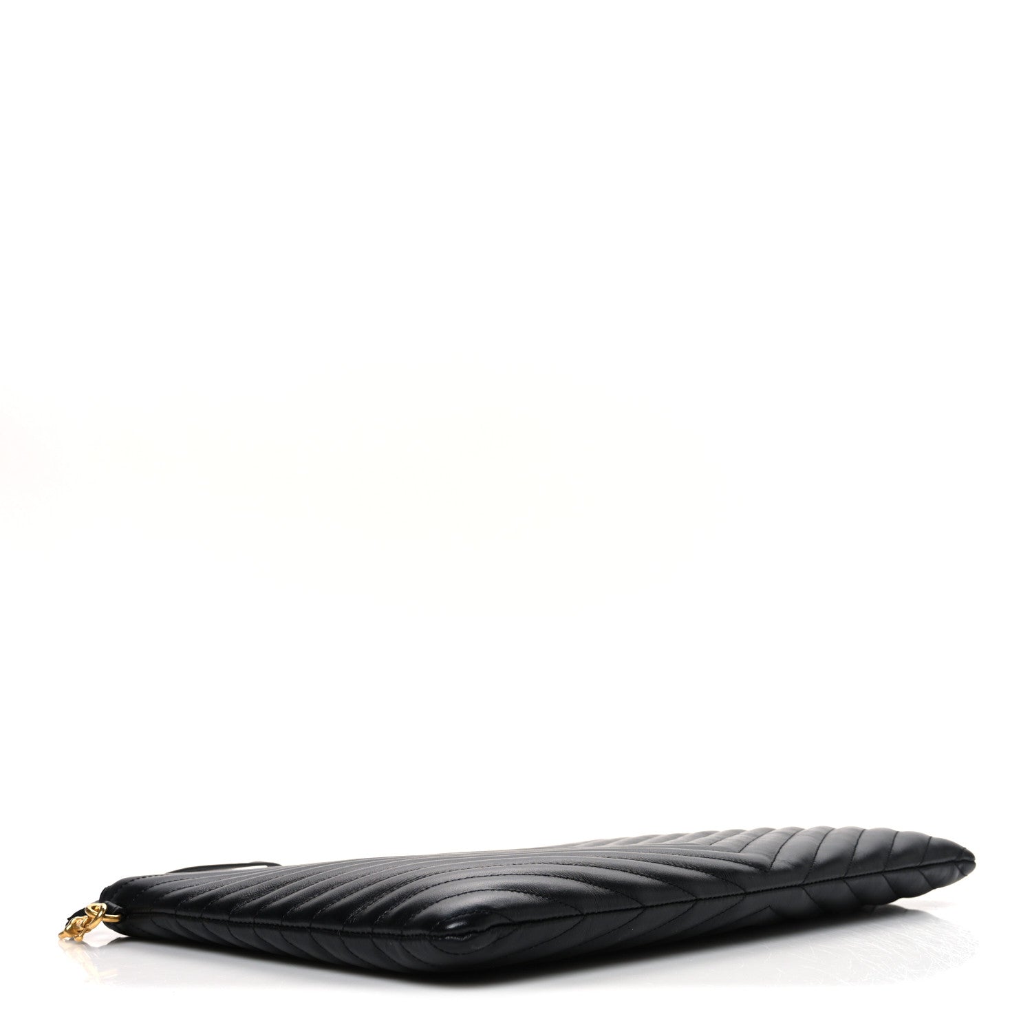 Saint Laurent Calfskin Matelasse Monogram Cassandre Tablet Pouch Black 4 of 7