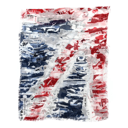 Alexander McQueen Modal Silk Union Jack Scarf Red White Navy 2 of 3
