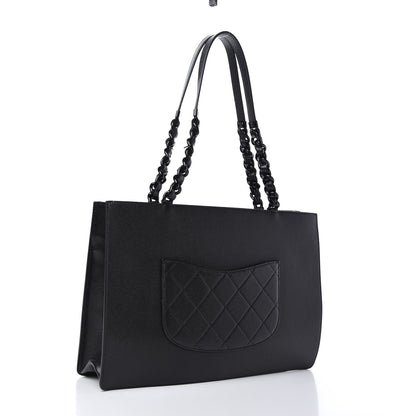 Chanel Caviar Quilted My Everything Large Shopping Tote Black 3 of 10