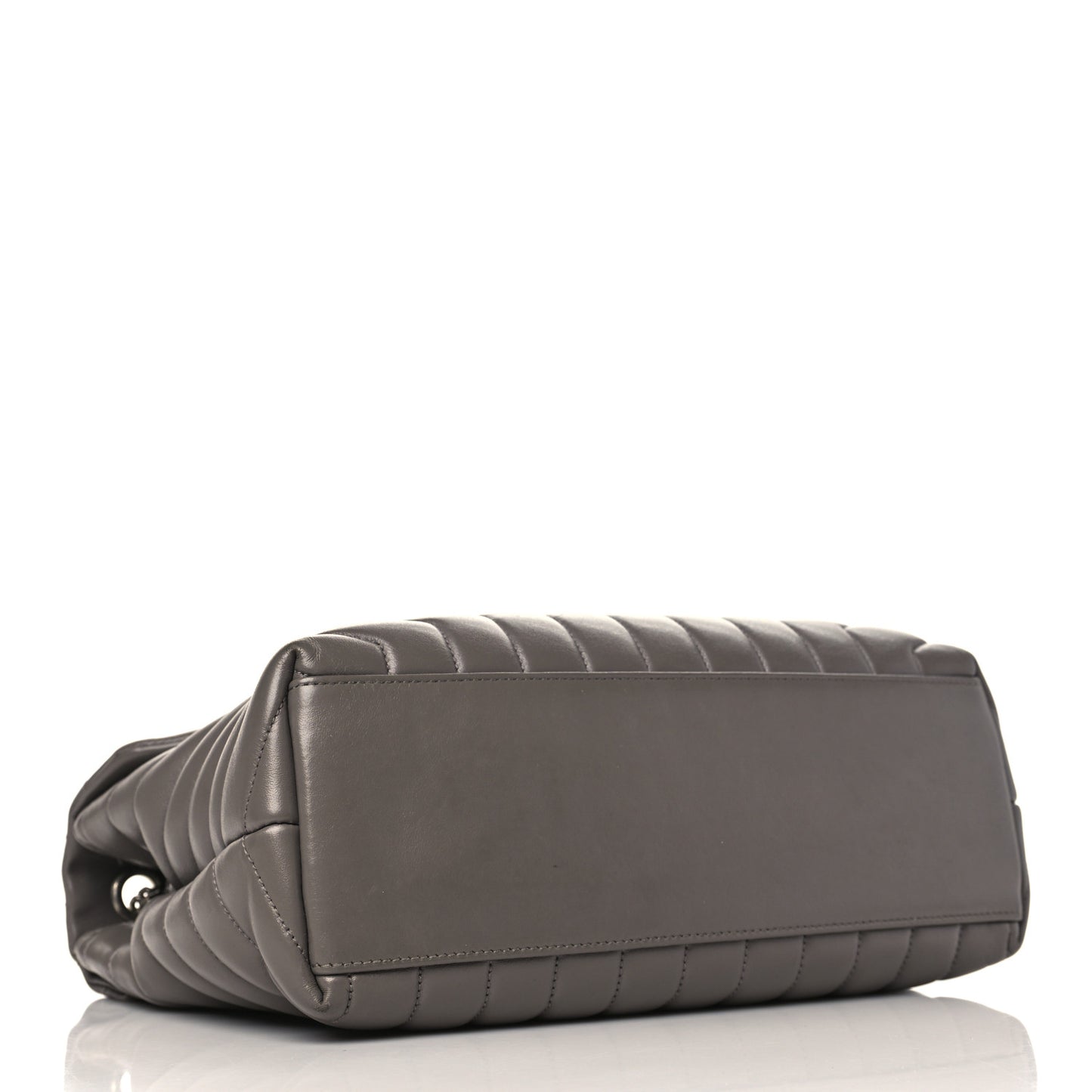 Calfskin Y Quilted Monogram Medium Loulou Chain Satchel Fog