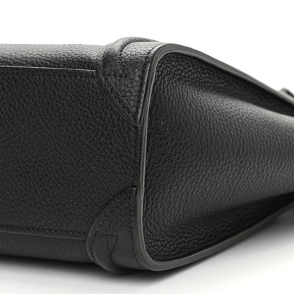 Celine Drummed Calfskin Nano Luggage Black 9 of 12