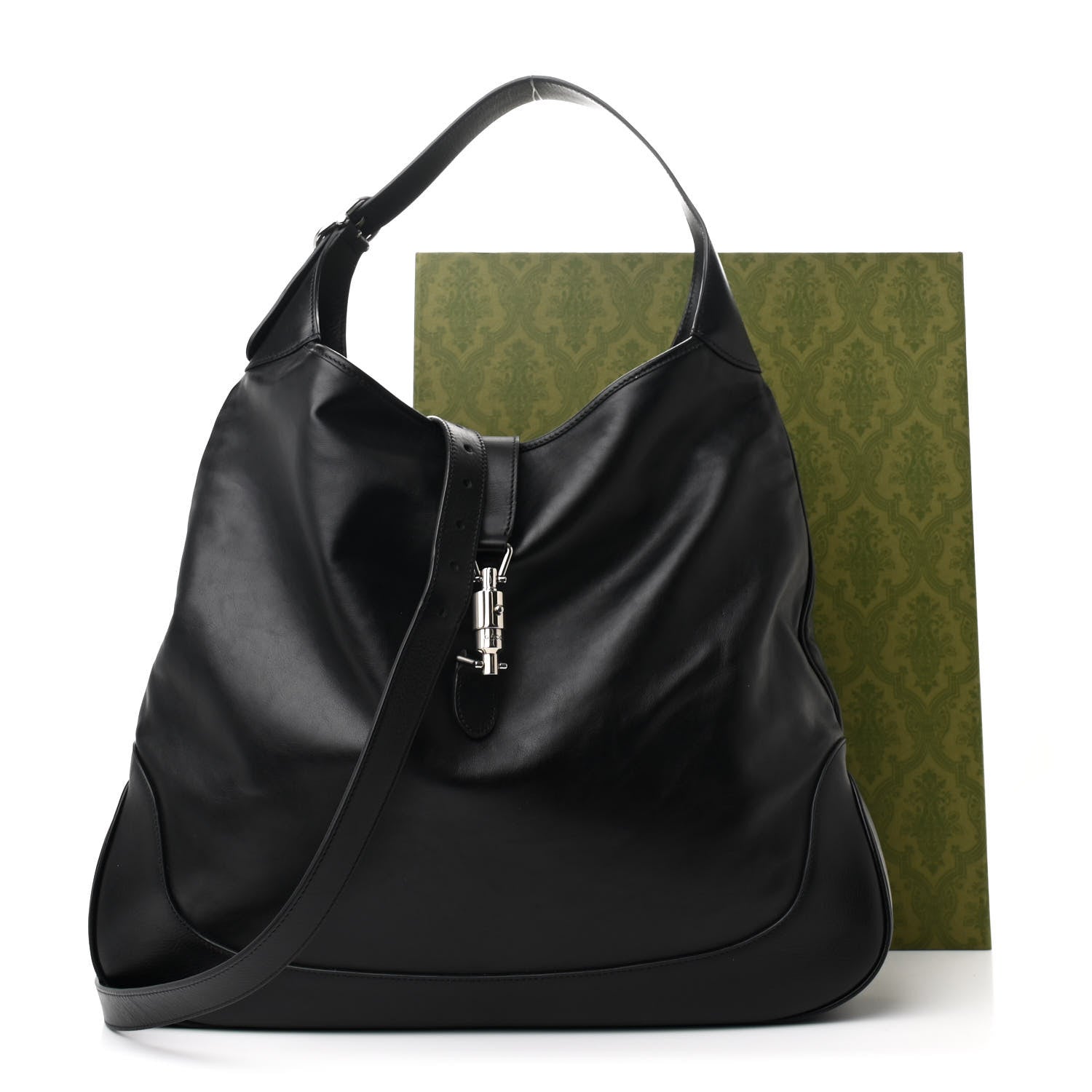 Gucci Calfskin Large Jackie 1961 Shoulder Bag Black 11 of 11