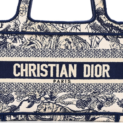 Christian Dior Canvas Embroidered Mini Toile De Jouy Book Tote Blue 7 of 9