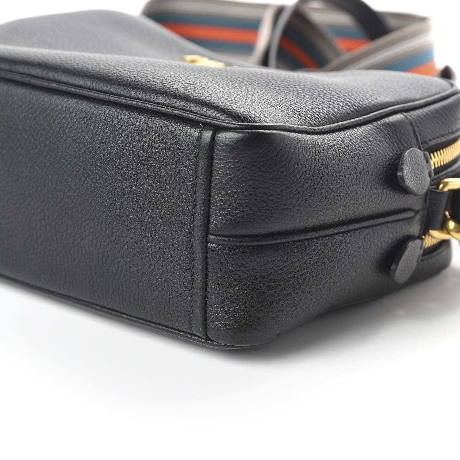 Prada Vitello Daino Medium Double Zip Shoulder Bag Black 8 of 10