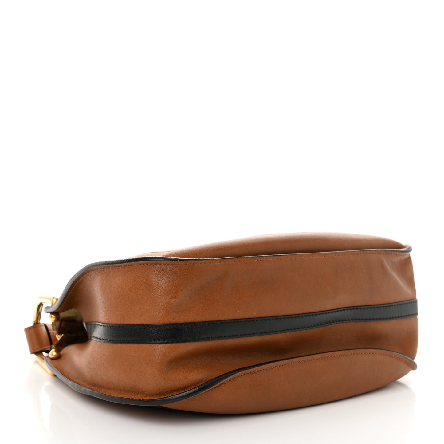 Grained Calfskin Small Hayley Hobo Tan