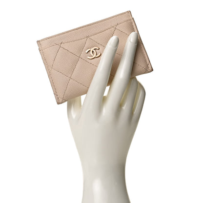 Chanel Caviar Quilted Card Holder Light Beige 3 of 12