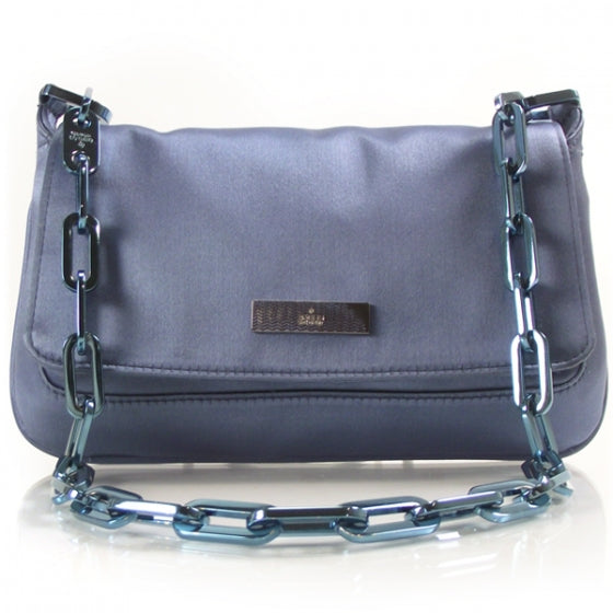 Satin Evening Bag Blue