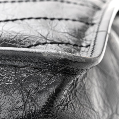 Saint Laurent Crinkled Calfskin Matelasse Monogram Large Niki Chain Satchel Black 12 of 13