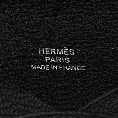 Hermes Chevre Mysore Calvi Card Case Black 6 of 7